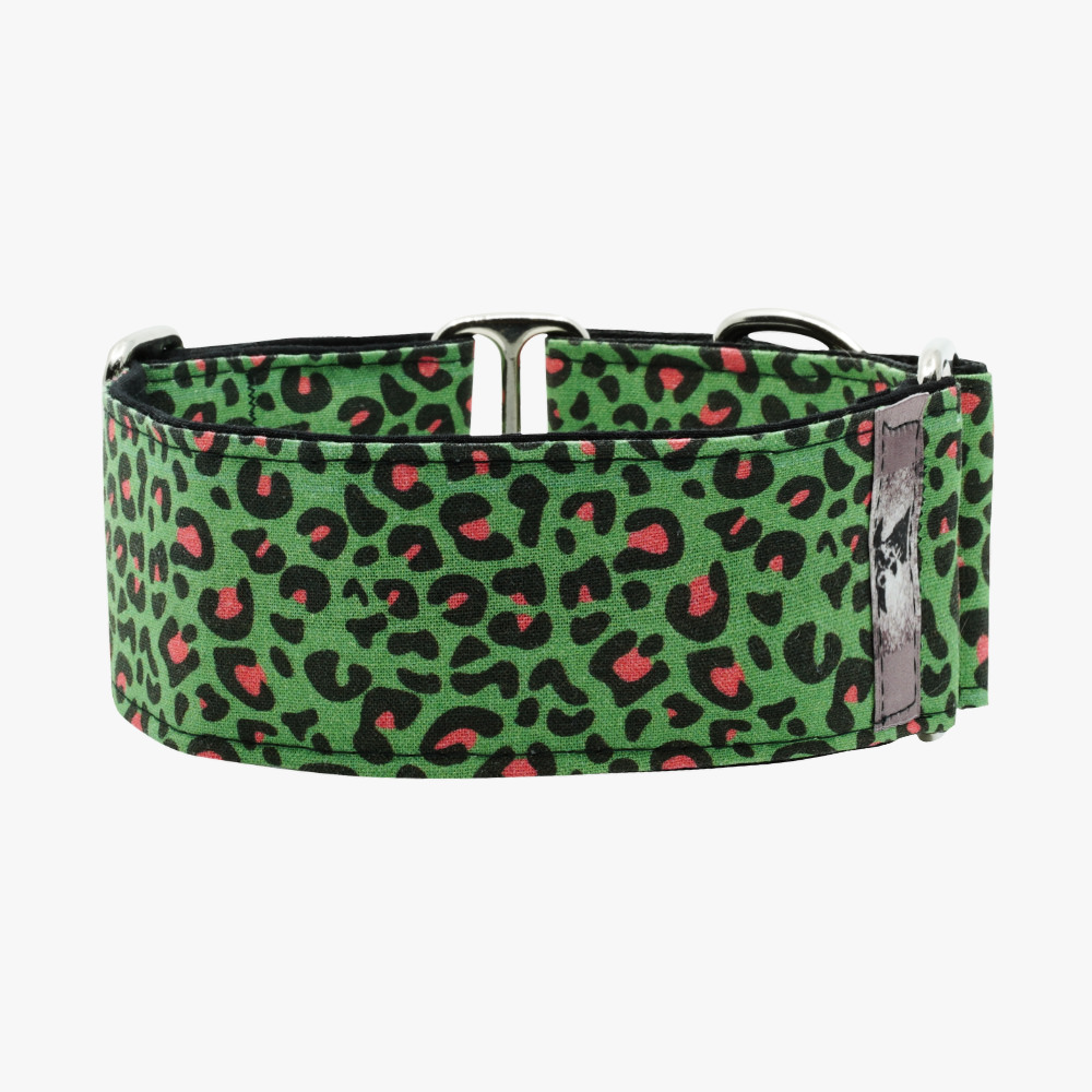 Martingale Halsband – Leopardo Verde